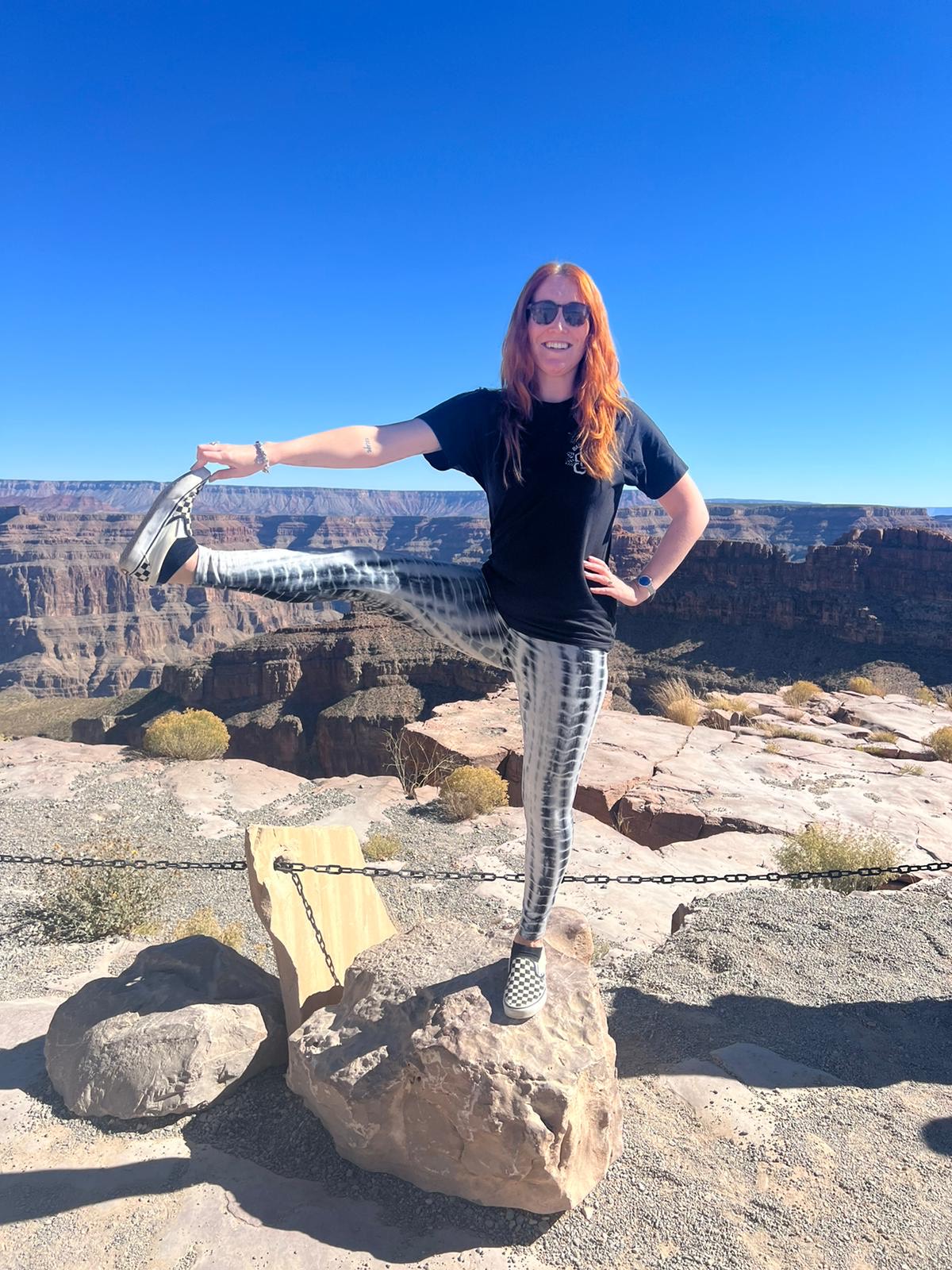 Sophia off the mat, exploring the Grand Canyon
